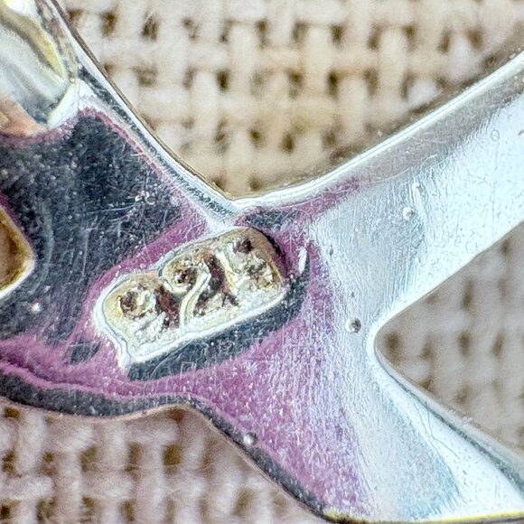 VTG Sterling Silver 925 Open Heart Slide Pendant Necklace Size 18" Length - Picture 6 of 15